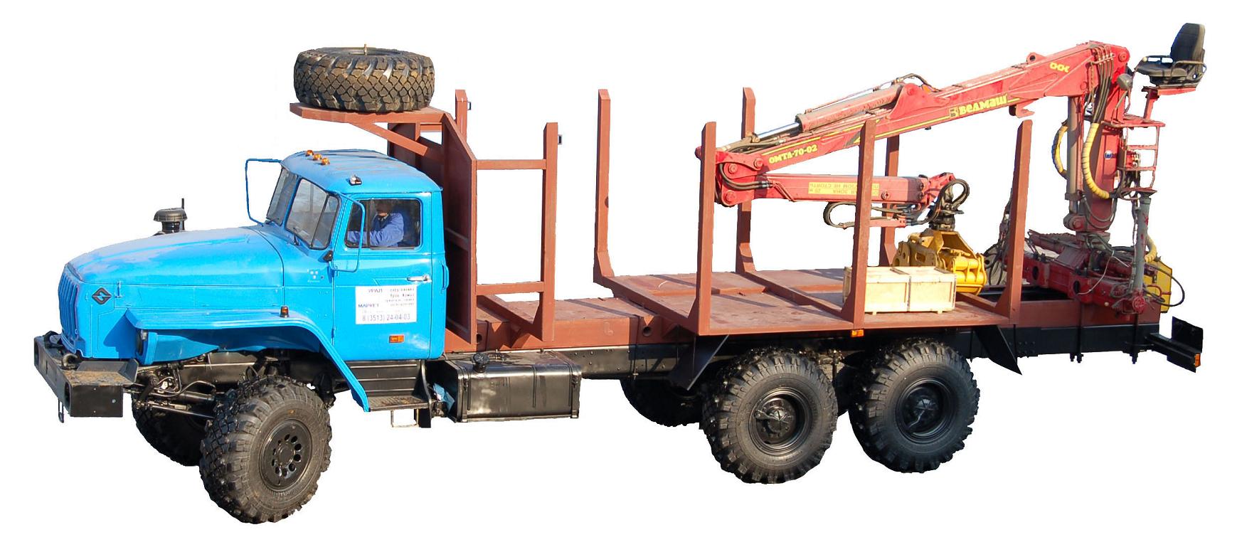 Сортиментовоз с гидроманипулятором ОМТЛ-70.02 4456N7-20 на шасси Урал 4320-1912-