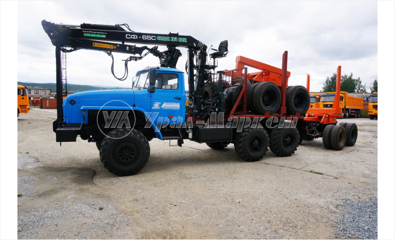 Лесовоз с гидроманипулятором СФ-65С 4456N4-20 на шасси Урал 5557-1112-60М