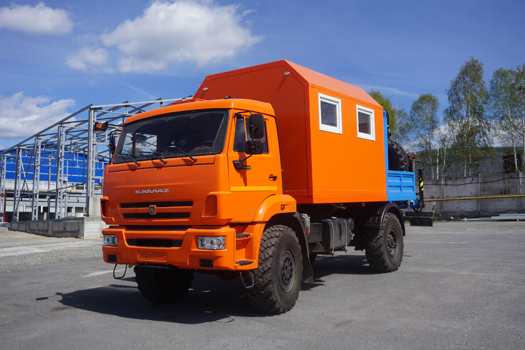 Мастерская АНРВ-1УС с КМУ ИМ-50 на шасси КАМАЗ 43502-3026-45