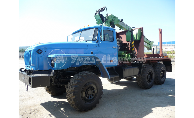 Лесовоз с гидроманипулятором ЛВ-185-14 (Атлант-90) 4456N4-20 на шасси Урал 5557-
