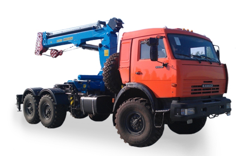 Седельный тягач «Камаз 43118» с КМУ, общий вид