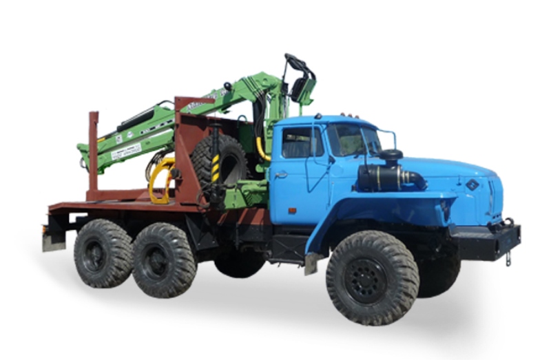 Лесовоз с гидроманипулятором ЛВ-185-14 (Атлант-90) 4456N5-20 на шасси Урал 55571