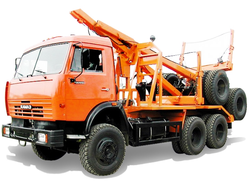 Лесовоз «КамАЗ 43118» с прицепом-роспуском, общий вид