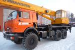 Автокран «Ивановец» 25т, общий вид слева