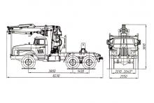 Трубоплетевоз с гидроманипулятором ЛВ-185-14 (Атлант-90) 4456N1-20 на шасси Урал