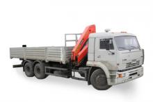 Бортовой автомобиль «Камаз 65117» с гидроманипулятором, общий вид