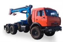 Седельный тягач «Камаз 43118» с КМУ, общий вид
