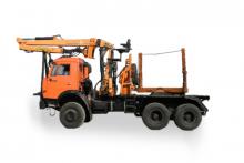 Лесовоз «КамАЗ 43118» с гидроманипулятором, вид с боку